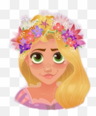 Rapunzel Princess - Coroa De Flores Da Emoji