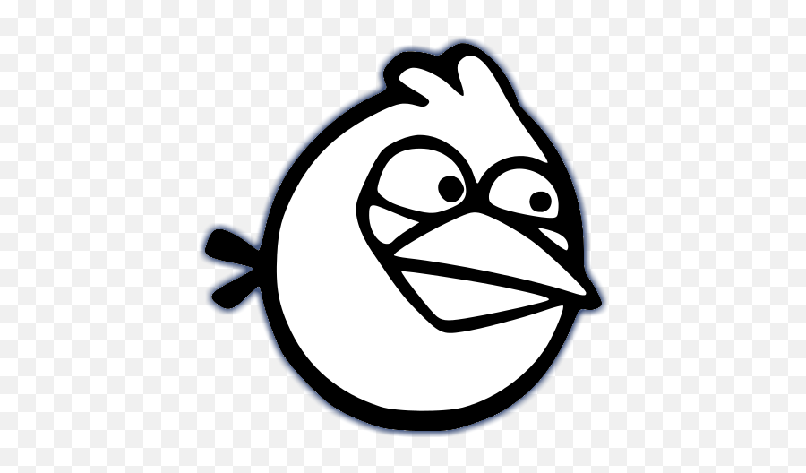 Happy Face Black And White Clipart Bird - Angry Birds Coloring Pages Blue Bird Emoji,Angry Emoji Black And White