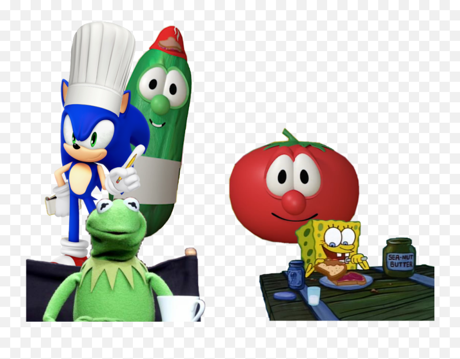 Veggietales Presents Veggietown Values - Nut Butter Emoji,Waiter Emoji