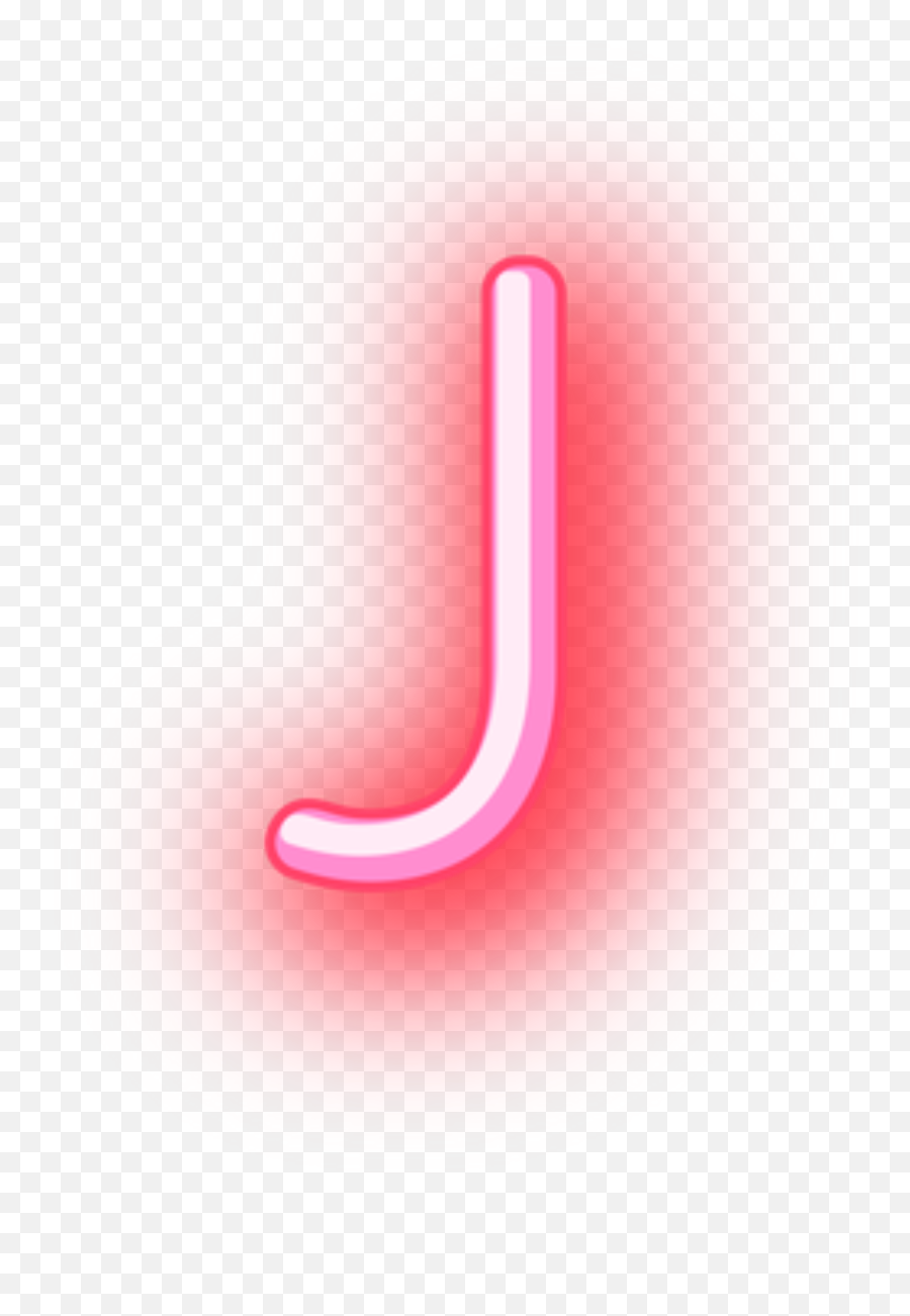 J Neon Letter - Sticker By Stickersfree Plot Emoji,J Emoji