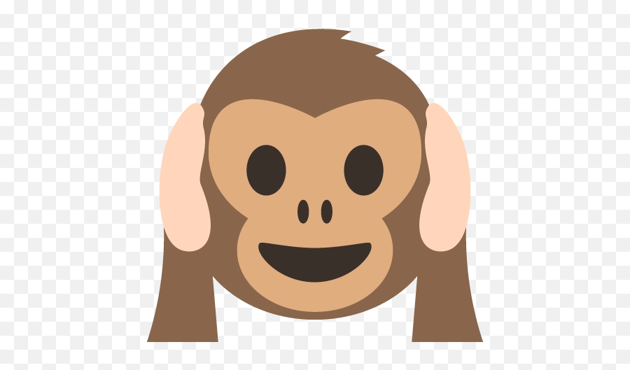 Hear No Evil Monkey Emoji Vector Icon - Hear No Evil Monkey Icon,Monkey Emoji Transparent