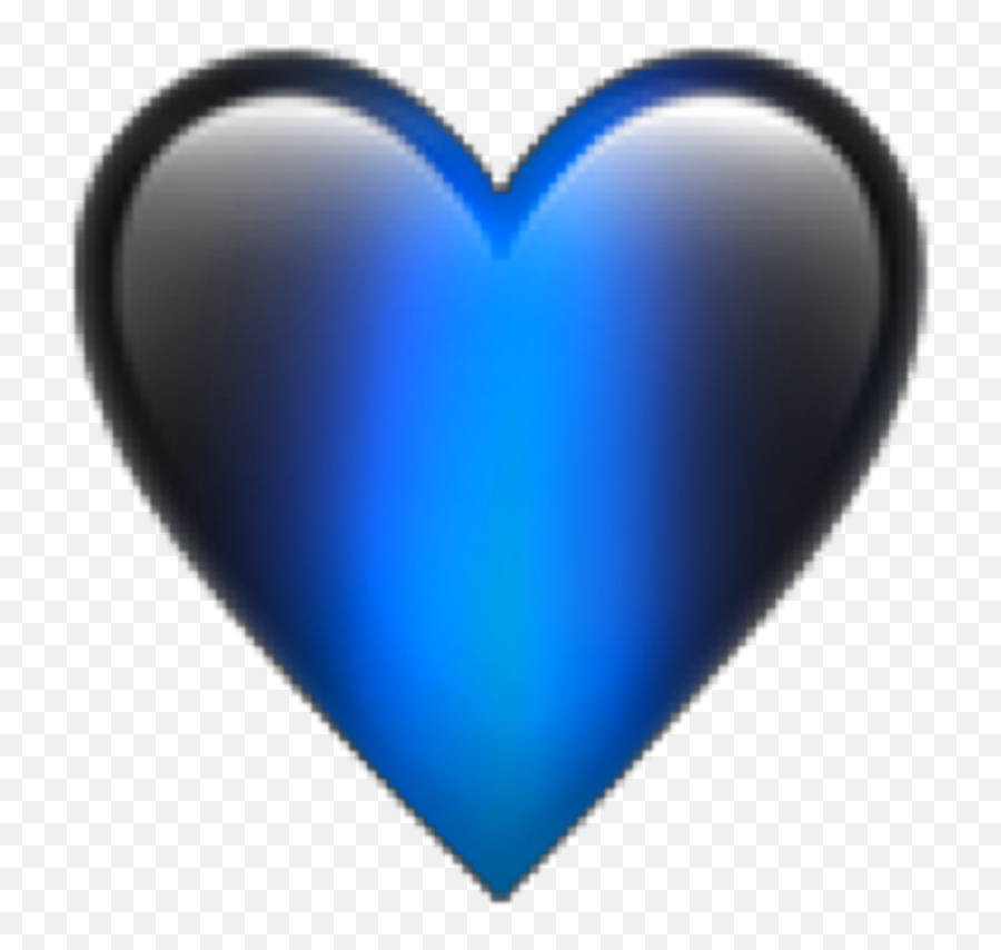 Iphone Emoji Black Heart Followme - Blue Black Heart Emoji,Black Emoji Iphone