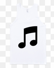 Music Note Fine Jersey Tank Top Unisex - White Top Front Transparent Background Emoji,Musical Note Emoji