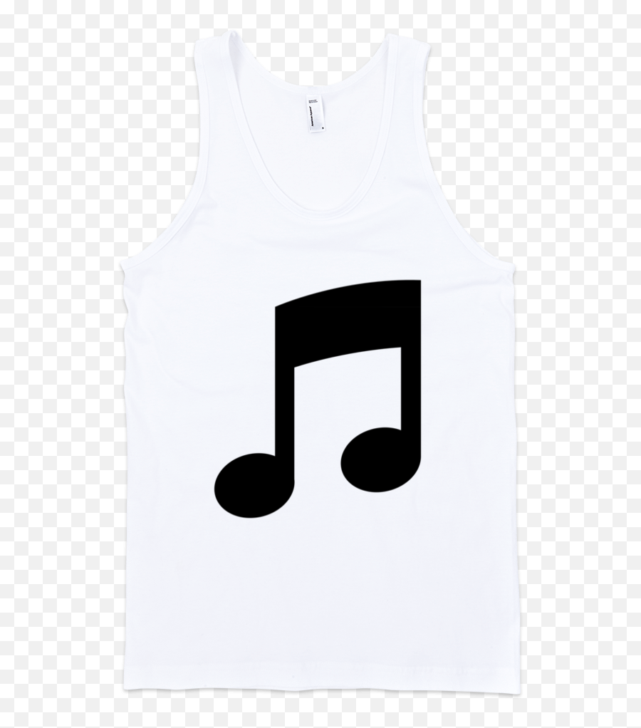 Music Note Fine Jersey Tank Top Unisex - White Top Front Transparent Background Emoji,Musical Note Emoji