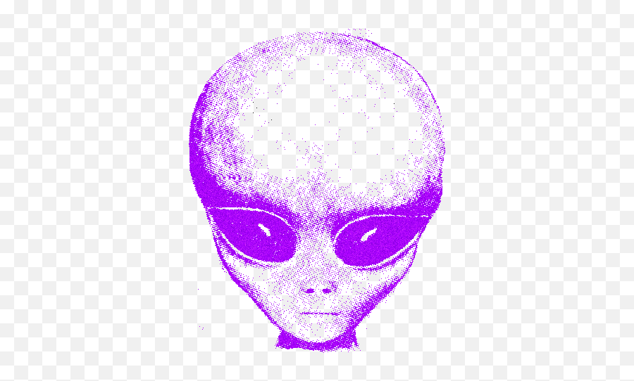 Alien Gif Transparent Png Clipart - Grey Alien Black And White Emoji,Purple Alien Emoji