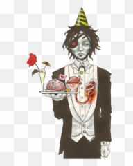 Zombie Waiter Heartfreetoedit - Cartoon Emoji