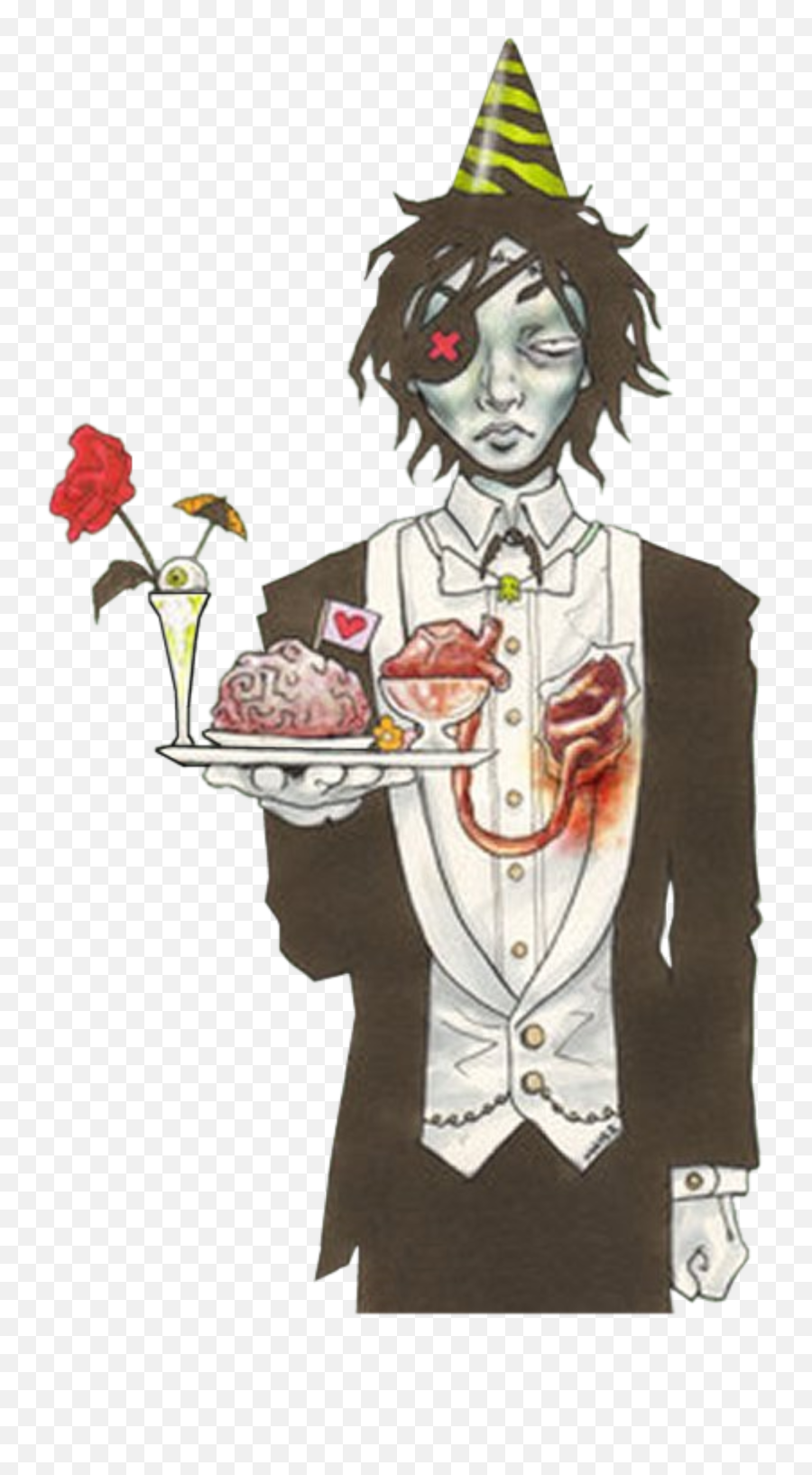 Zombie Waiter Heartfreetoedit - Cartoon Emoji,Waiter Emoji