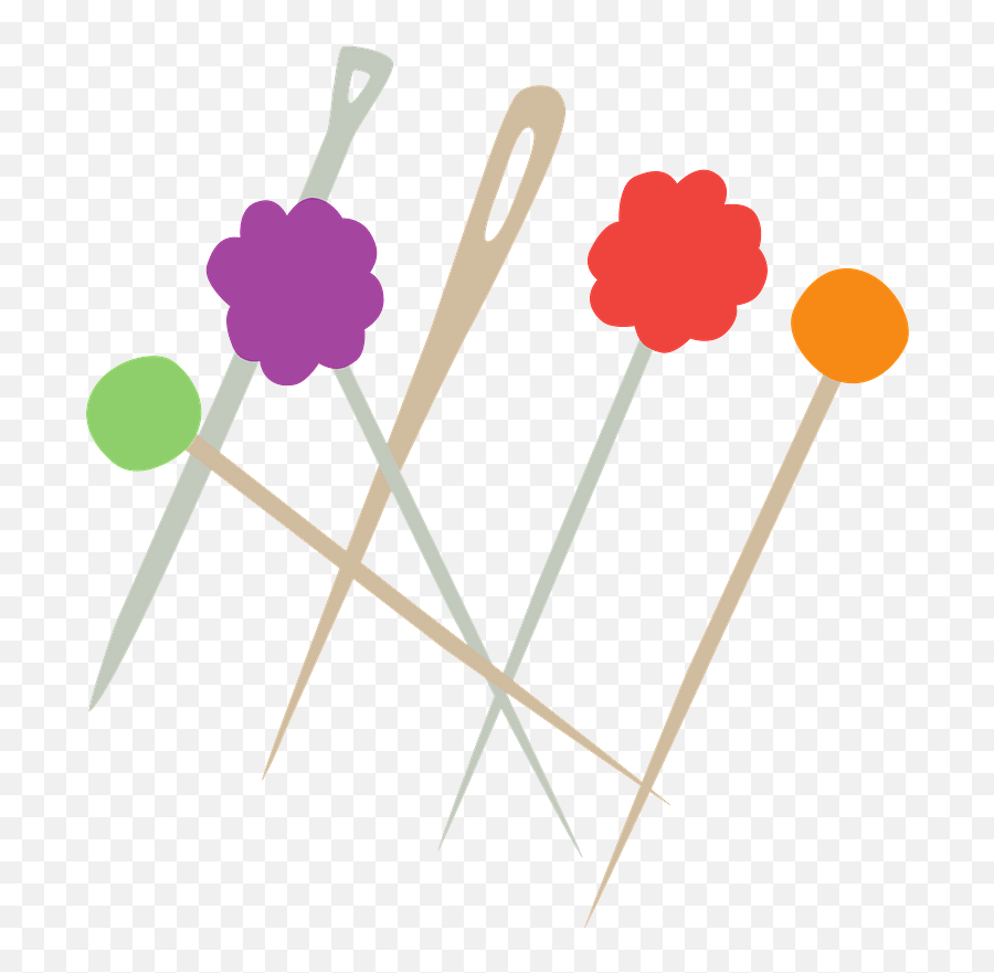 Sewing Needle And Marking Pins Clipart - Sewing Needles Clipart Emoji ...