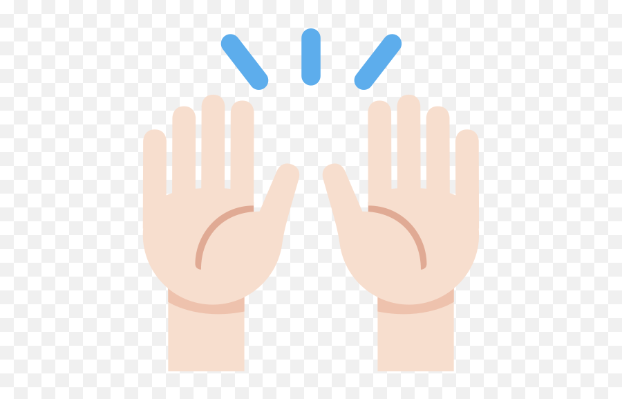 Raising Hands Emoji With Light Skin Tone Meaning And - Two Hand Up Meaning,Emojis De Manos