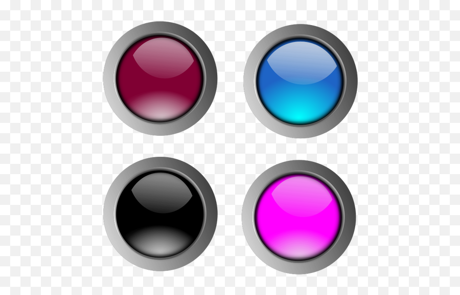Runde Blanke Knapper Vektor Tegning - Buttons Clipart Emoji,Yin Yang Emoji