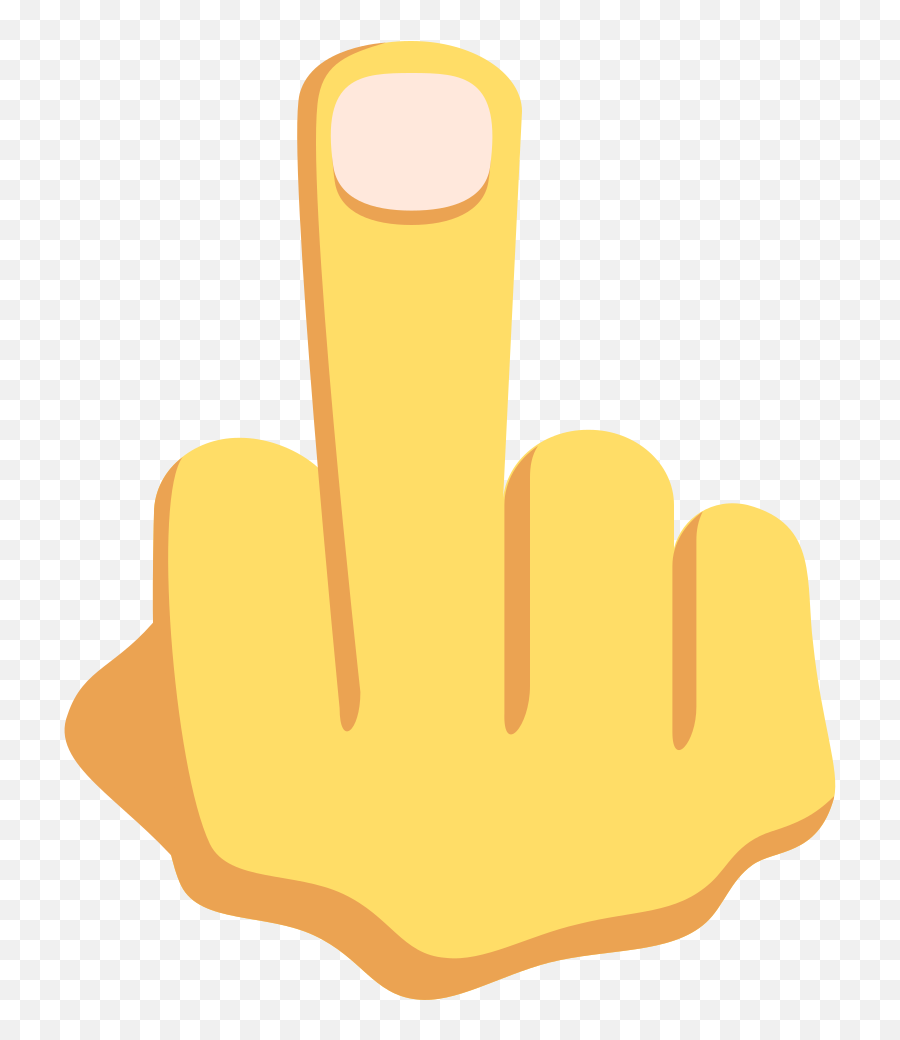 Emojione 1f595 - Emoji Middle Finger Pointing Up,Thinking Emoji Meme
