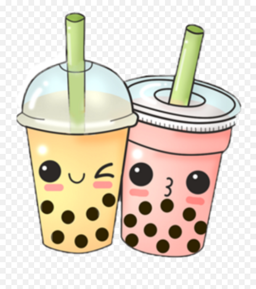 My Love For Bubble Tea - Cute Milk Tea Logo Emoji,Bubble Tea Emoji