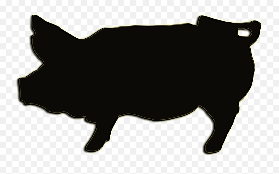 Pig Form Decoration Isolated Outline - Domestic Pig Emoji,Flying Pig Emoji