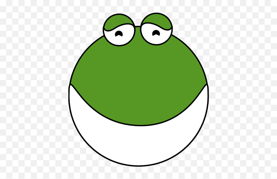 Cute Frog Face Vector Image - Gambar Kepala Katak Kartun Emoji,Sleeping Emoji