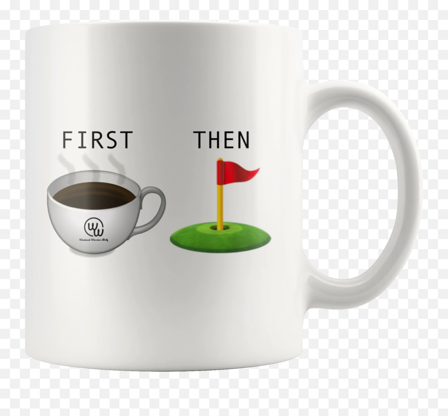 First Coffee Then Golf Emoji Mug - Coffee Cup,Dream Emoji