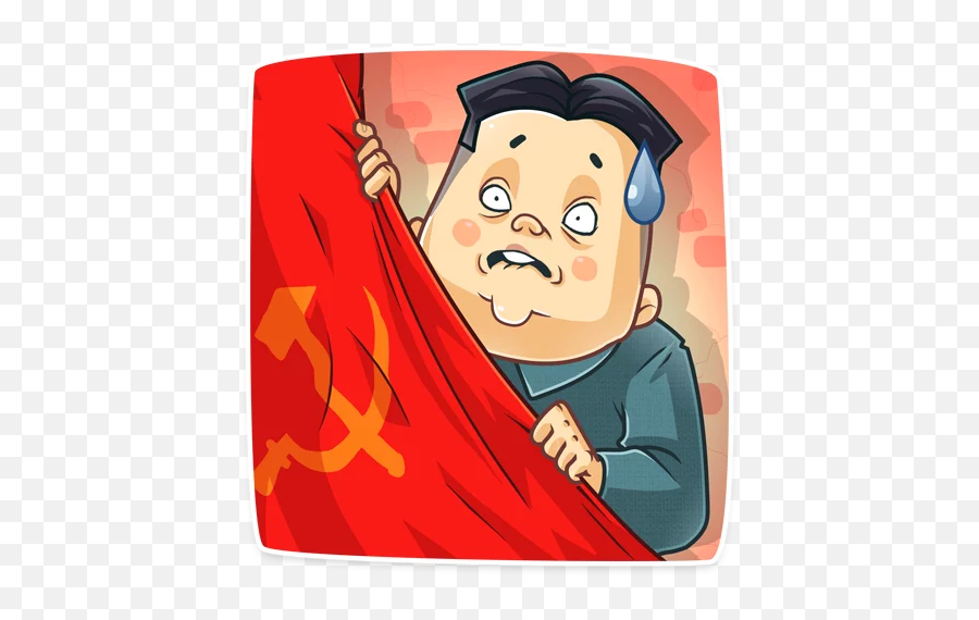 North Korea Kim Jong - Telegram Stickers Kim Jong Un Emoji,North Korea Flag Emoji