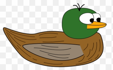 Duck Swim Brown Gray Green - With No Legs Emoji