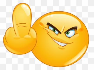 Middle Finger Emoji Decal - Emoticon