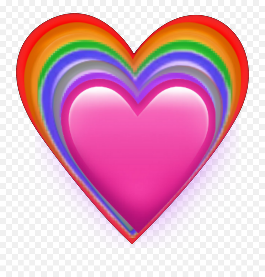 Rainbow Heart Emoji - Heart,Rainbow Heart Emoji