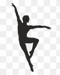 Transparent Background Male Dancer Clipart - Ballet Silhouette Emoji