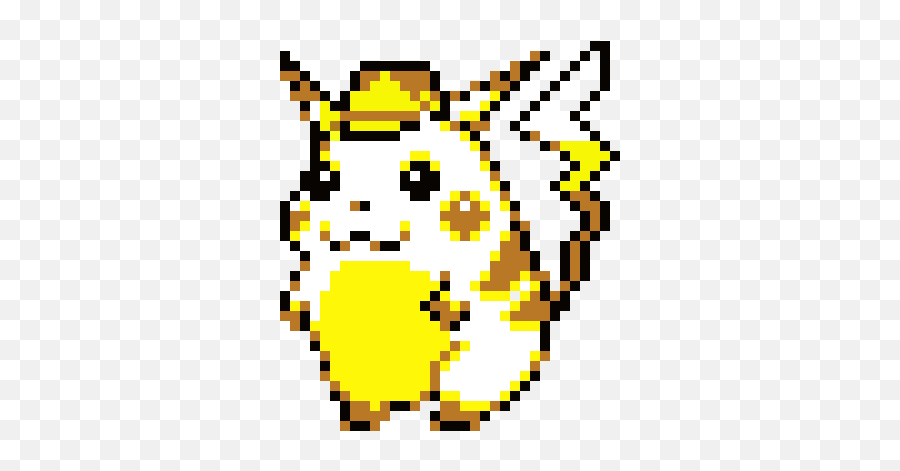 Detective Pikachu Pixel Art Maker - Pokemon Green Pikachu Sprite Emoji,Pikachu Emoticon