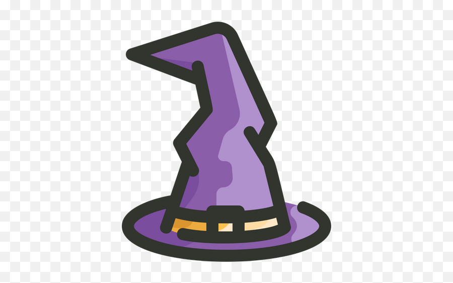 Witch Icon Of Colored Outline Style - Witch Hat Icon Png Emoji,Witch Emoji Android