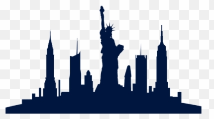 New York City Skyline Silhouette - Nyc Png Emoji