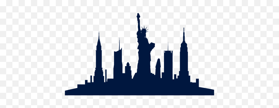 New York City Skyline Silhouette - Nyc Skyline Png Emoji,New York City Emoji