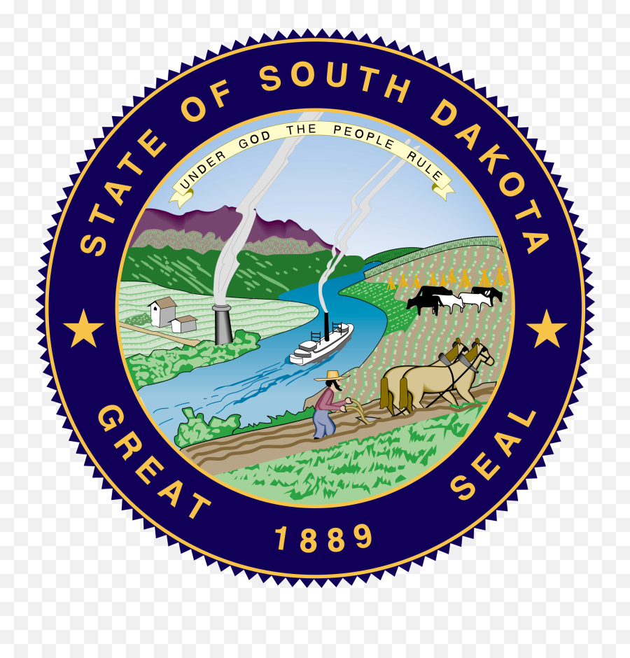 Seal Of South Dakota - South Dakota State Symbols Emoji,Hawaii Flag Emoji