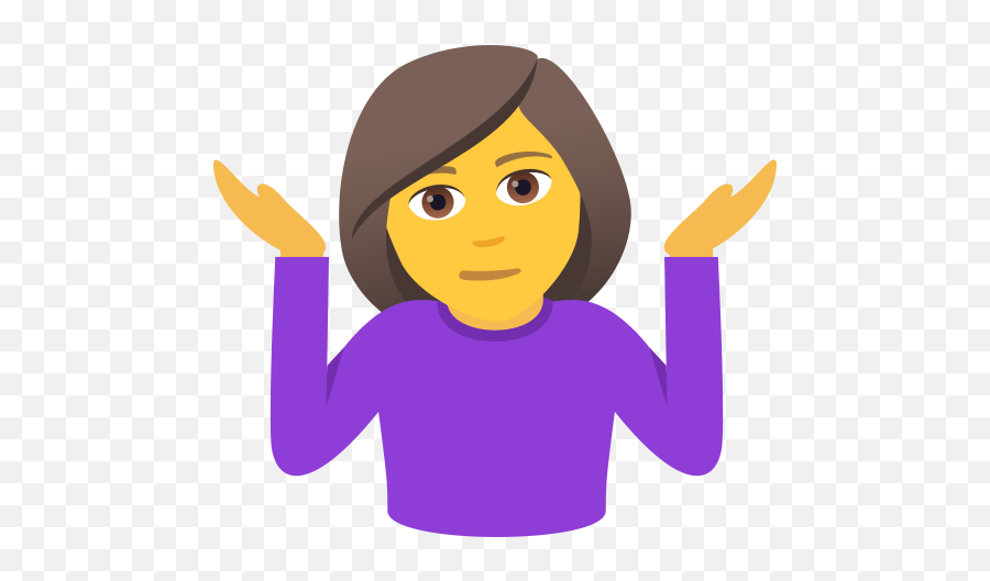 Emoji Mujer Encogiéndose De Hombros Para Copiarpegar - Emoji Hombros Encogidos Png,Cruz Emoji
