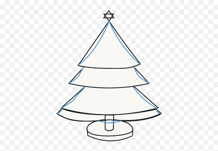 How To Draw A Christmas Tree Easy Step By Step Drawing Guides - Christmas Tree Emoji,Emoji Xmas Tree