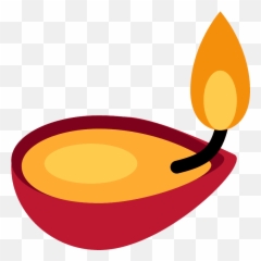Diya Lamp Emoji Clipart - Diya Lamp Emoji,Lightbulb Emoji