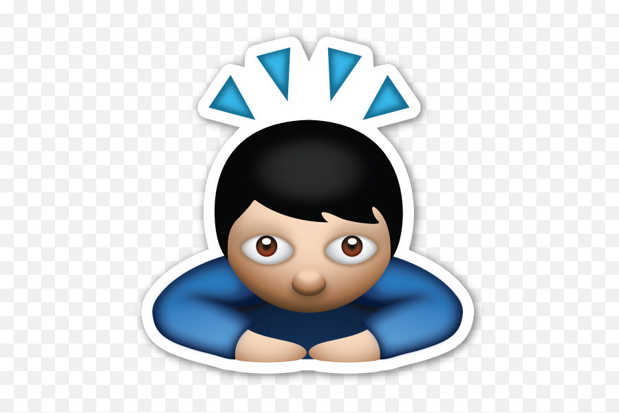 Person Bowing Deeply - Girl Emoji Head Down,Bowing Emoticons