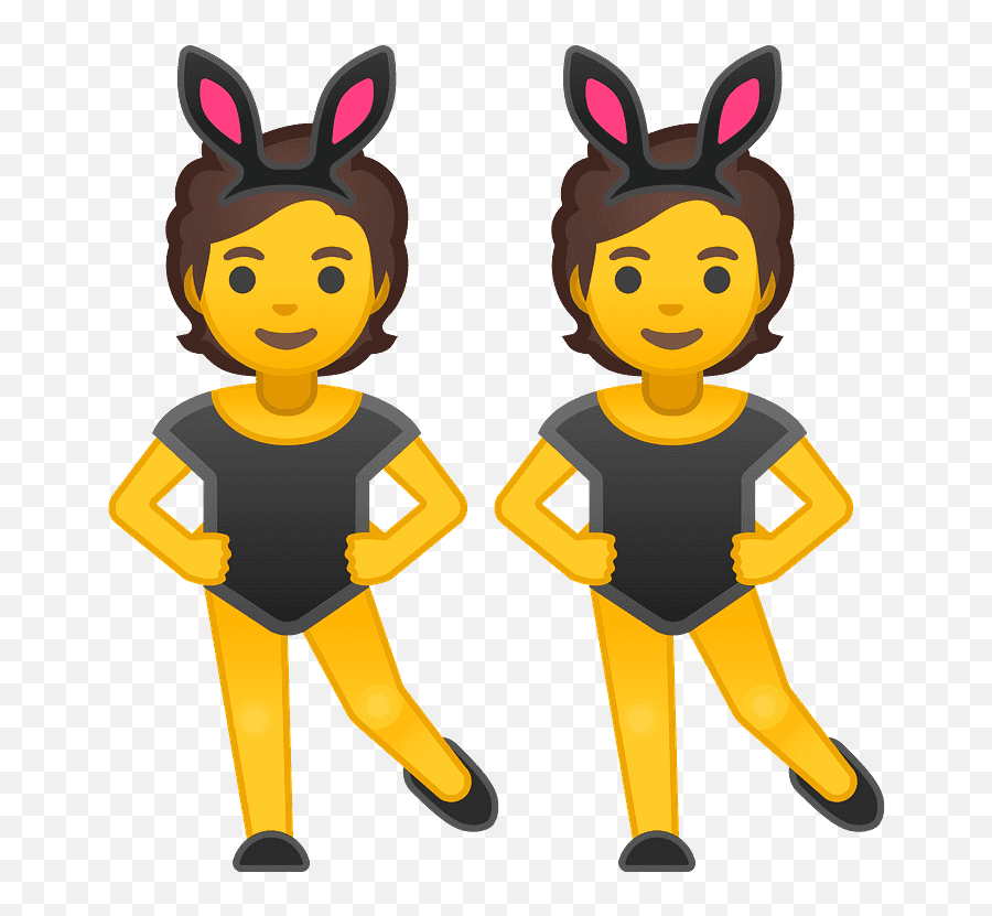 People With Bunny Ears Emoji Clipart Free Download - Emoji,Emoji People