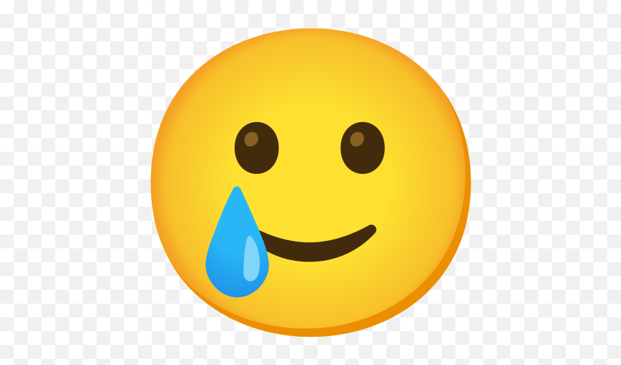 Smiling Face With Tear Emoji - Android Smile With Tear Emoji,Grateful Emoji