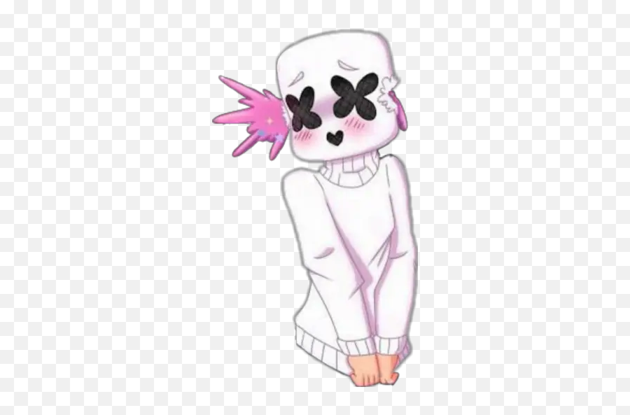 Marshmello Stickers Per Whatsapp - Marshmello Niña Emoji,Marshmello Emoji