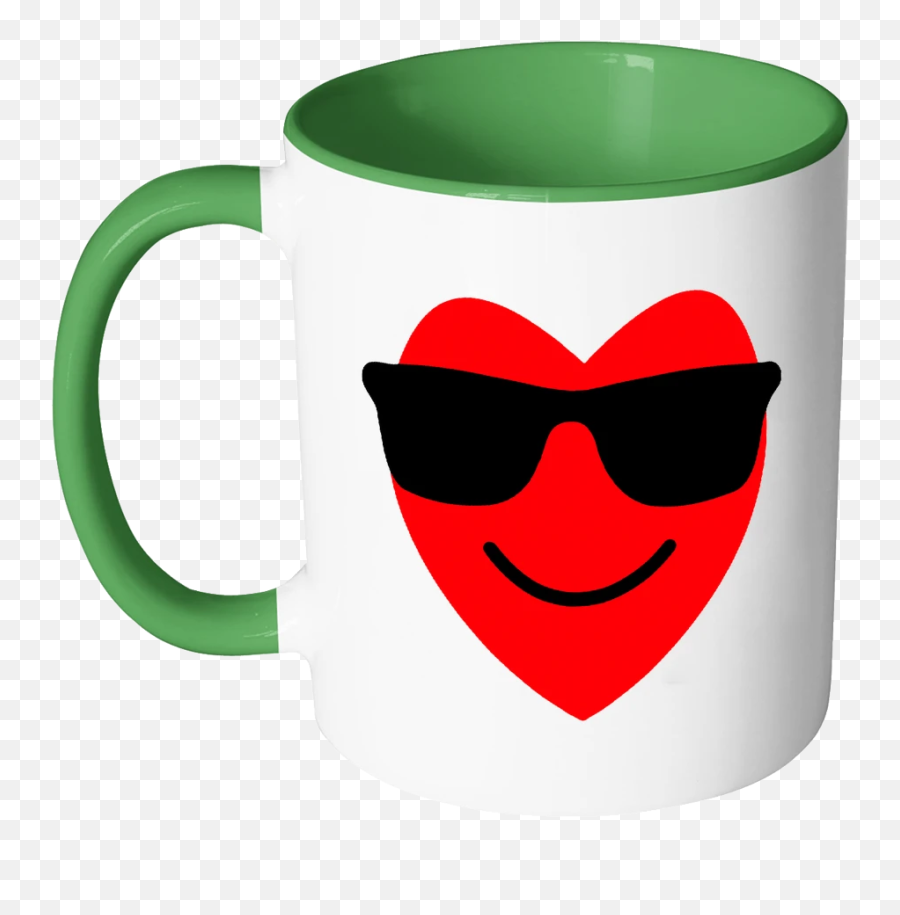 Smile Heart Emojis With Glasses - Mug,Valentine Emojis