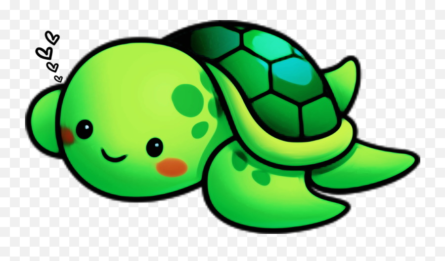 Transparent Cute Turtle Png - Cute Turtle Drawing Emoji,Sea Turtle Emoji