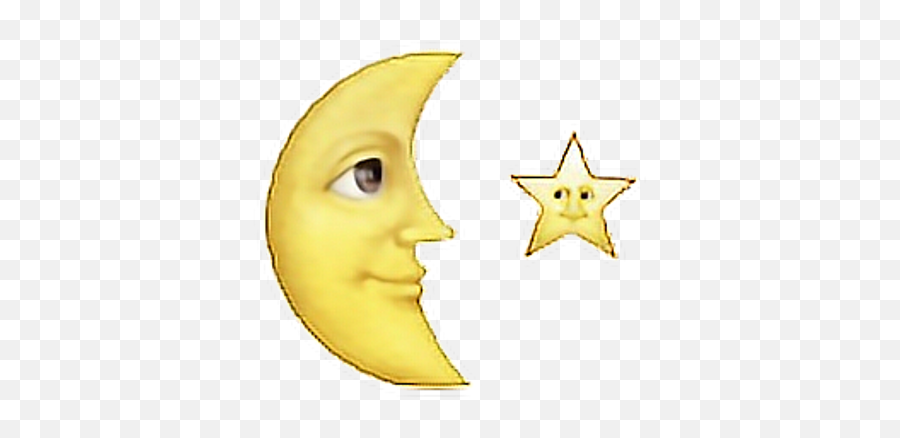 Download Star Moon Emoji Luna Estrellafreetoedit - Clip Art,Moon Emoji