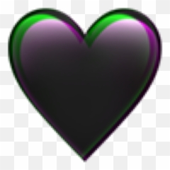 Heart Black Emoji - Heart,I Dont Know Emoji