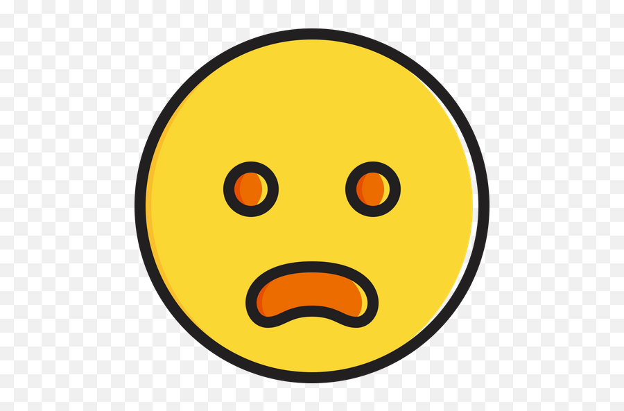 Frowning Face With Open Mouth Emoji Icon Of Colored Outline - Smiley,Frowning Emoji