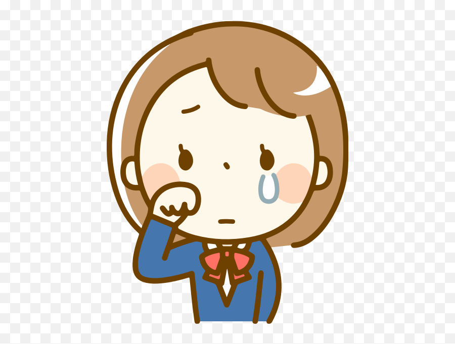 Crying Schoolgirl - Clip Art Girl Png Emoji,Crying Emoji