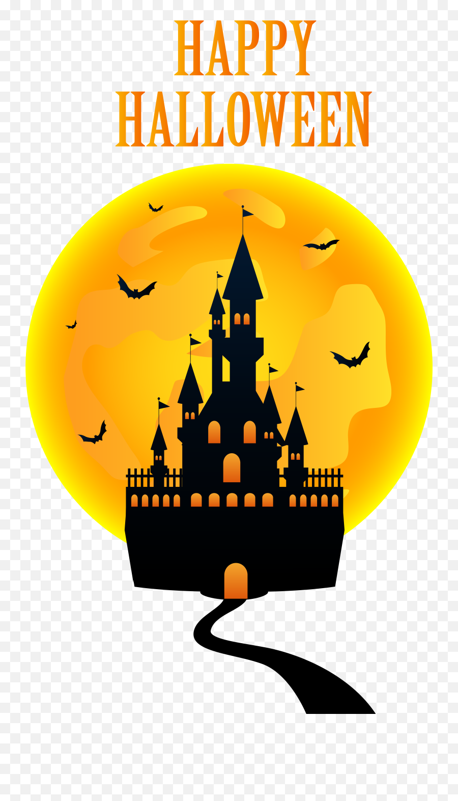 Clipart Halloween Castle Transparent - Happy Halloween Cake Emoji,Happy Halloween Emoji