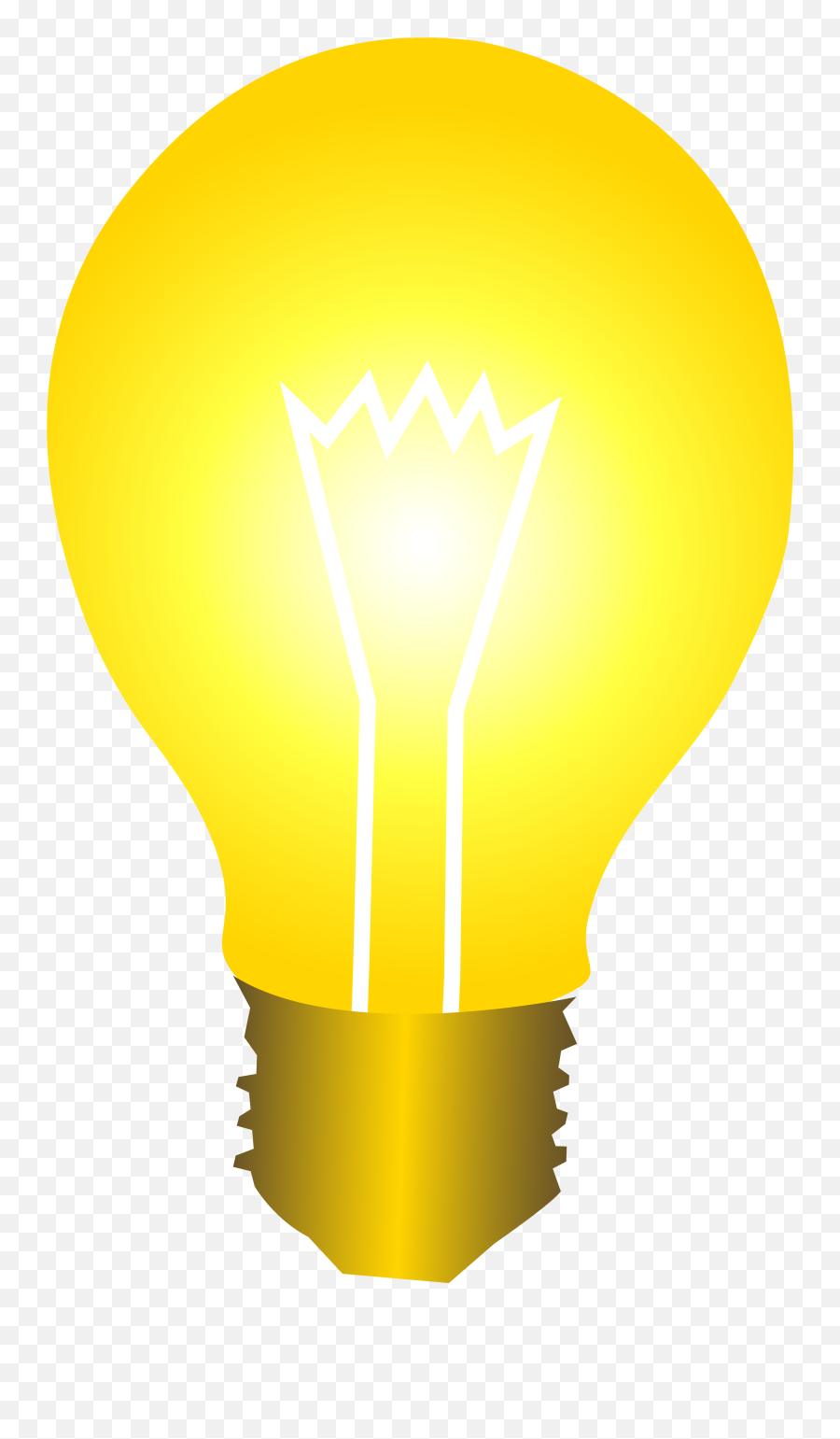 Bright Yellow Idea Light Bulb Free Clip - Light Bulb Clip Art Emoji,Sun Light Bulb Emoji