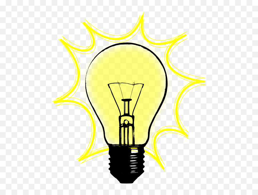 Light Bulb Clip Art Image Free Free - Light Bulb Silhouette Png Emoji,Emoji Light Bulb