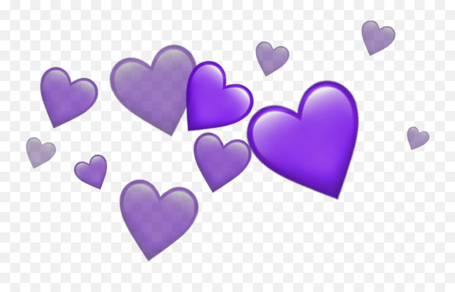 Purple Heart Hearts Emoji Emojis - Blue Heart Emojis Transparent,Purple Hearts Emoji