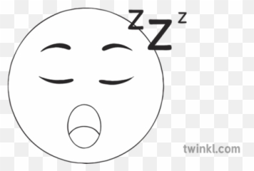 Sleepy Snoring Emoji General Sleeping Tired Emotions Icons - Angry Black And White