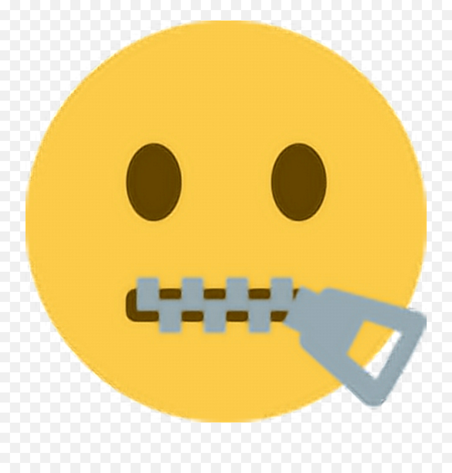 Mouth Clipart Zipped Mouth Zipped - Zip Mouth Emoji,Mouth Shut Emoji