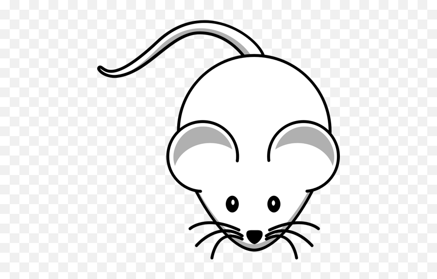 Vector Clip Art Of Cartoon White Mouse - Facil Dibujos De Ratones Emoji,Emoji Minnie Mouse