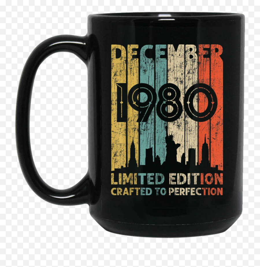 Design 39 Years Old 1980 Birthday Gift - Coffee Cup Emoji,Bet Black Emoji